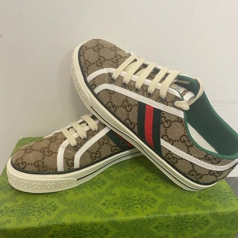 Gucci Brown and Green Sneakers - Picture 3 of 4